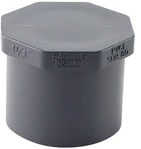 Lasco 849015BC Pipe Plug, 1-1/2 in, MIP, PVC, SCH 80 Schedule