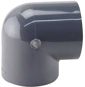Lasco 808015BC Pipe Elbow, 1-1/2 in, Female, 90 deg Angle, PVC, SCH 80 Schedule