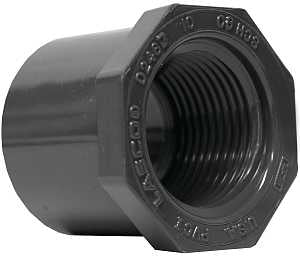 Lasco 838131BC Reducing Bushing, 1 x 3/4 in, Spigot x FIP, PVC, SCH 80 Schedule