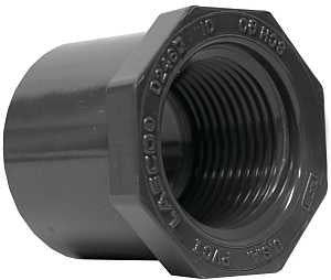 Lasco 838211BC Reducing Bushing, 1-1/2 x 1 in, Spigot x Female, PVC, SCH 80 Schedule