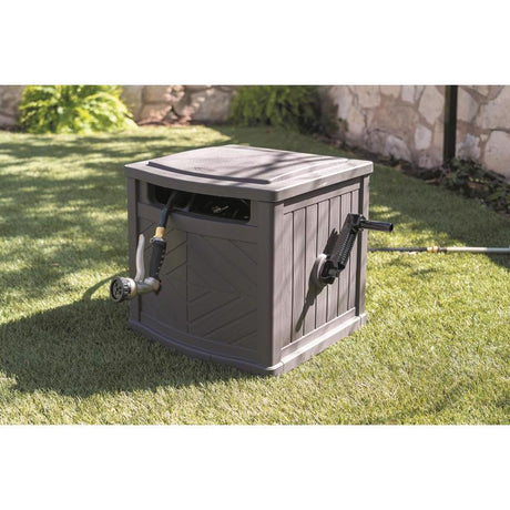 Suncast 150 ft. Gray Free Standing Hideaway Hose Reel