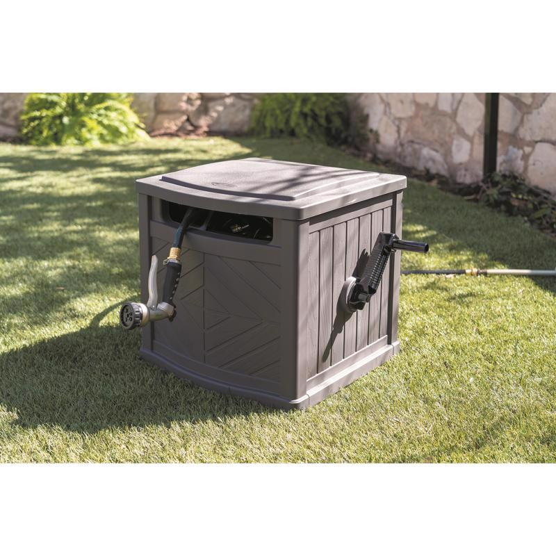 Suncast 150 ft. Gray Free Standing Hideaway Hose Reel