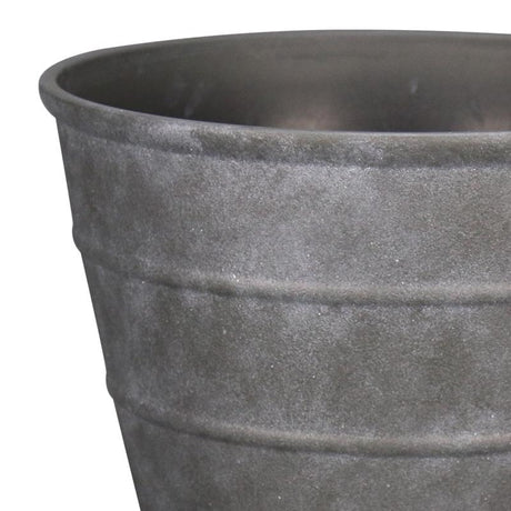 v 12 in. H X 16 in. D Polyresin Hamilton Planter Charcoal