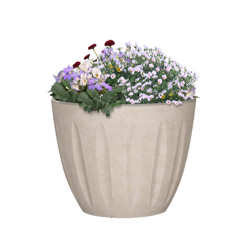 L&G 10 in. H X 12 in. W X 12 in. D X 12 in. D Polyresin Spritzer Planter Sand
