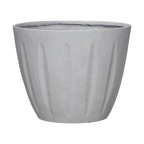 L&G 10 in. H X 12 in. D Polyresin Spritzer Planter Stone