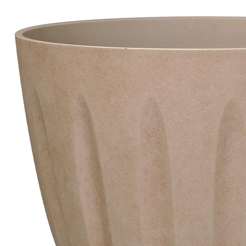 L&G 10 in. H X 12 in. W X 12 in. D X 12 in. D Polyresin Spritzer Planter Terracotta