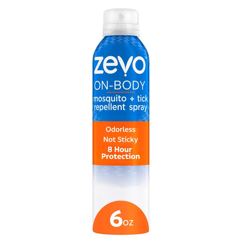 Zevo On-Body Aerosol Spray Insect Repellent Liquid For Mosquitoes/Ticks 6 oz, Pack of 6