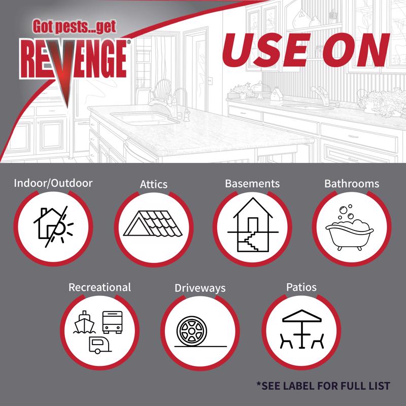 Revenge House Guard 4650 Household Pest Control, 1 qt, Pack of 6