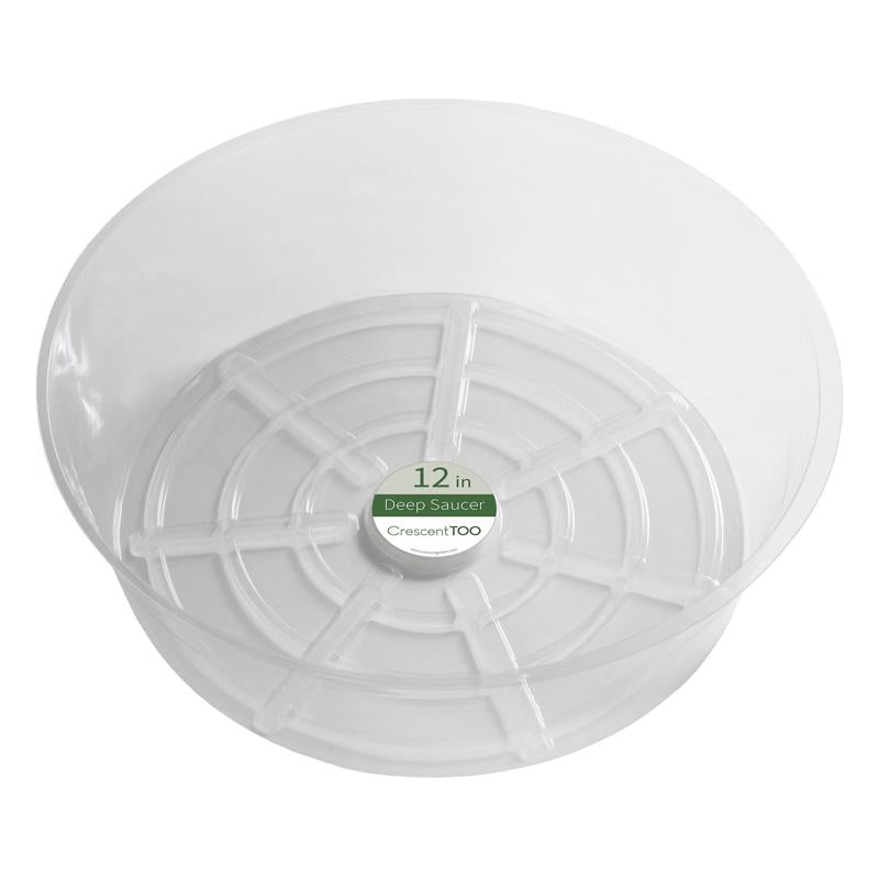 Crescent Garden 3.7 in. H X 12 in. D Plastic Plant Saucer Clear, Pack of 50