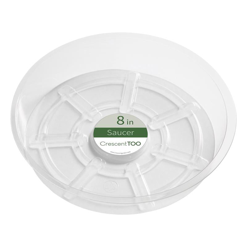 Crescent Garden 2 in. H X 8 in. D Plastic Plant Saucer Clear, Pack of 50