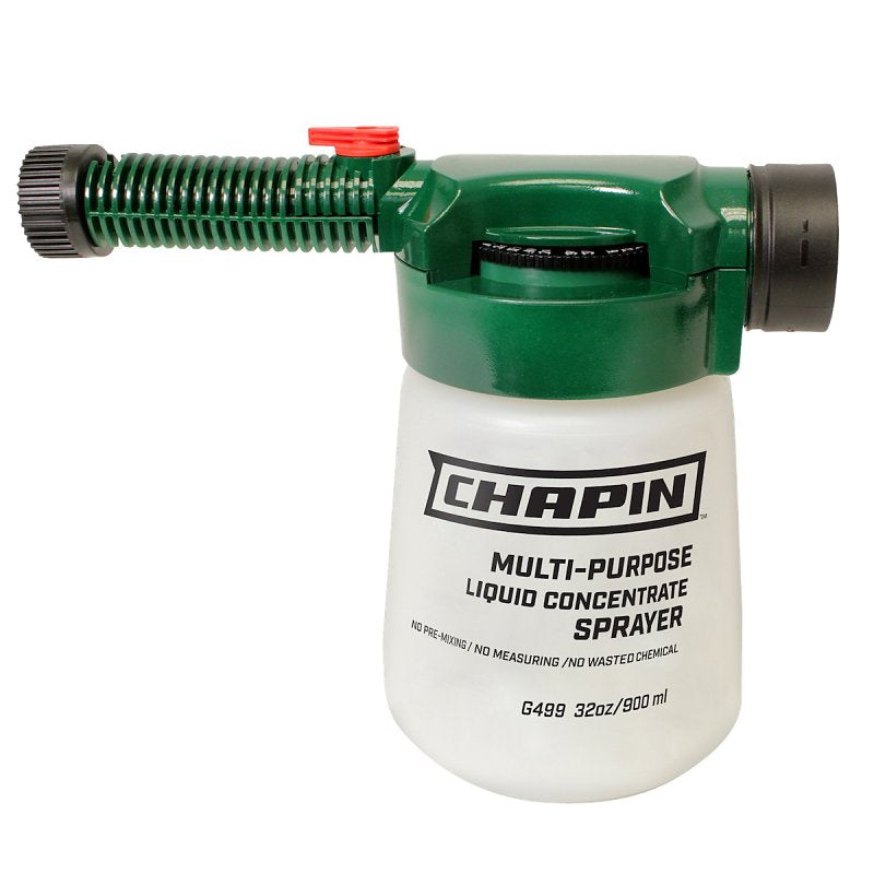Chapin G499 Hose End Sprayer, Adjustable, 2-1/4 in Tank Mouth Opening, 32 oz Cup, Poly