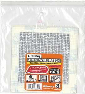 ALLWAY WP4-3 Drywall Patch, 4 x 4 in Dimensions, Pack of 10