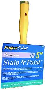 Linzer 3550-5 Paint Brush, 5 in W, 3-1/8 in L Bristle, Polyester Bristle, Threaded Handle