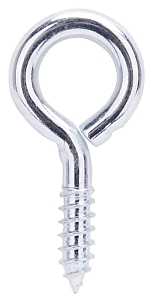 ProSource LR212 Screw Eye, 6 mm Dia Wire, 7.5 mm Thread, 1 in L Thread, 2-3/16 in OAL, 178 lb Working Load, Steel, Zinc, Pack of 20