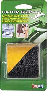 Incom RE175 Safety Grit Tape, 5 ft L, 2 in W, PVC Backing, Black/Yellow
