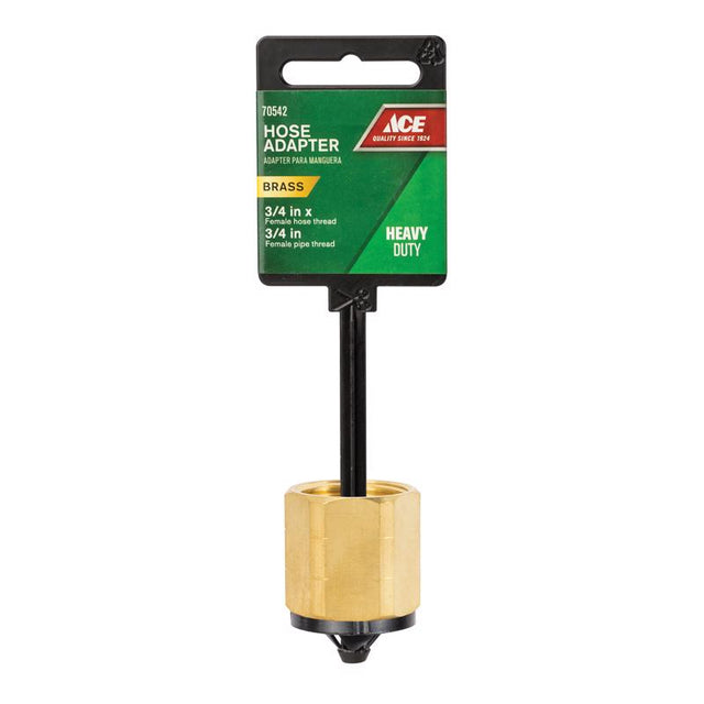 Ace 3/4 in. FHT x 3/4 in. FPT in. Brass Threaded Female Hose Adapter, Pack of 5