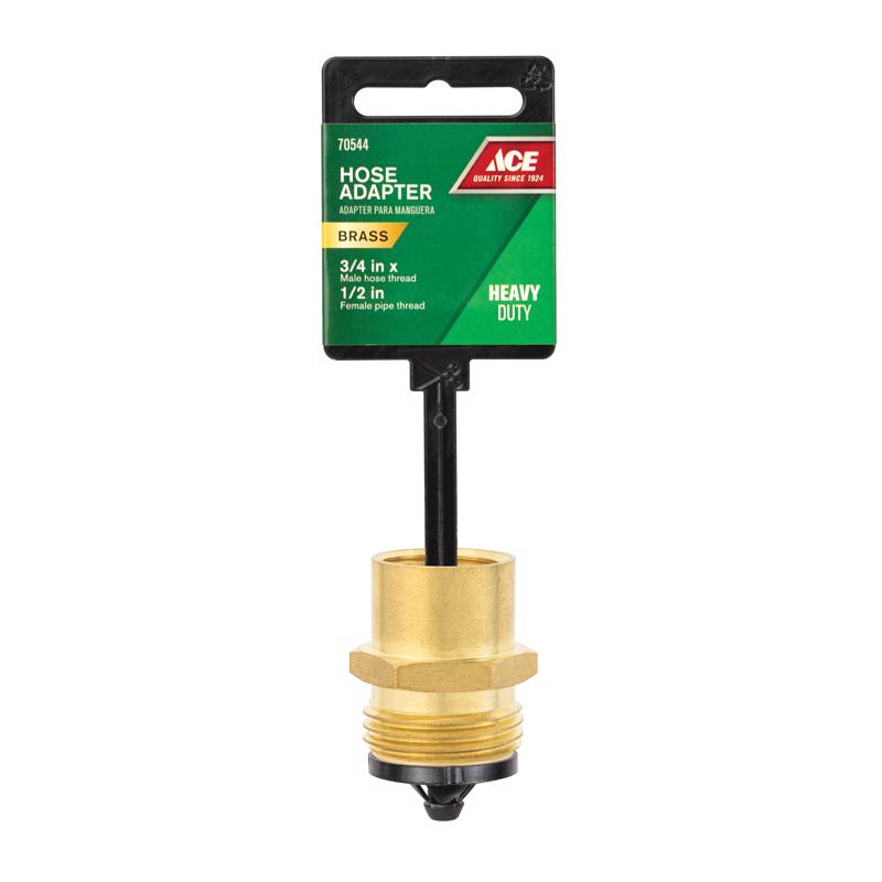 Ace 3/4 in. MHT x 1/2 in. FPT in. Brass Threaded Male/Female Hose Adapter, Pack of 5