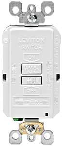 Leviton R98-GFRBF-0KW GFCI Receptacle, 125 V, 20 A