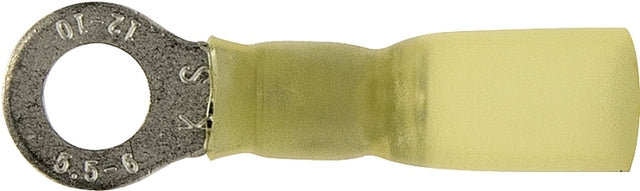 Calterm 65724 Ring Terminal, 12 to 10 AWG Wire, Copper Contact, 7/PK