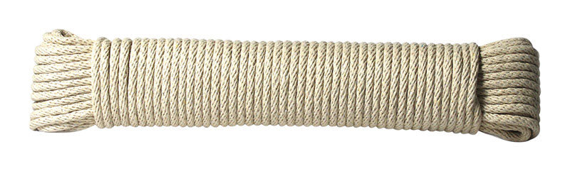 Ace 1/4 in. D X 100 ft. L White Solid Braided Cotton Cord