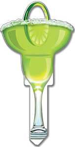 Lucky Line Key Shapes Series B109K Key Blank, Margarita, Brass, Enamel-Coated, For: Kwikset Locks, Pack of 5