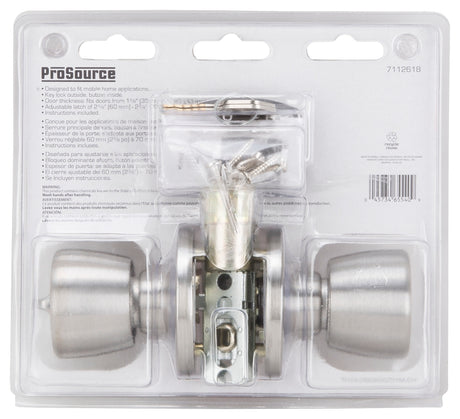 ProSource T-5764SS-ET Entry Knob, Brass, Stainless Steel, Pack of 3
