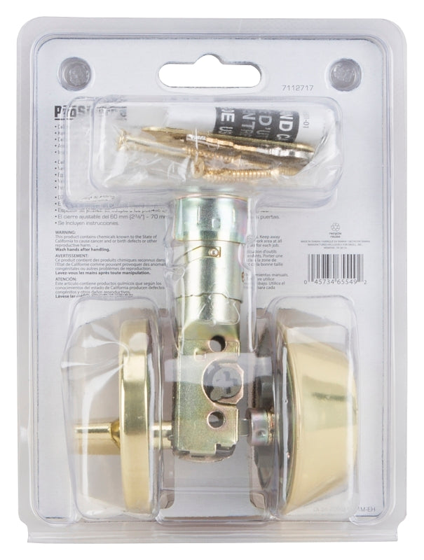ProSource Signature Series T-D101PB Deadbolt, 3 Grade, Polished Brass, 2-3/8, 2-3/4 in Backset, KW1 Keyway, Pack of 3