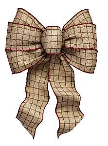 Holidaytrims 6127 Deluxe Bow, Rustic Plaid Design, Fabric, Pack of 12