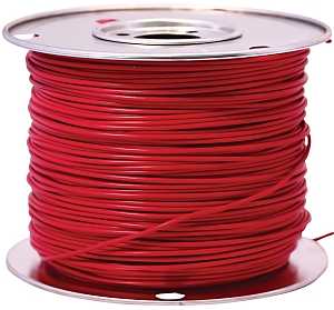 CCI 55672123 Primary Wire, 10 AWG Wire, 1-Conductor, 60 VDC, Copper Conductor, Red Sheath, 100 ft L, Pack of 2