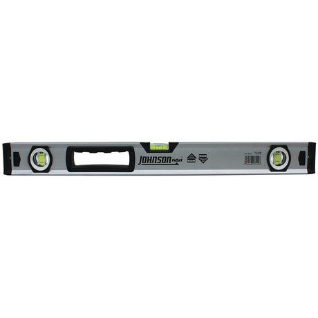 Johnson 1741-2400 Box Level, 24 in L, 3-Vial, Non-Magnetic, Aluminum, Yellow, Pack of 2