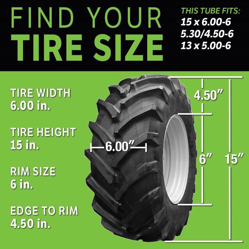 Marathon 8 in. D X 15.5 in. D 500 lb. cap. Centered Wheelbarrow Tire Polyurethane 1 pk