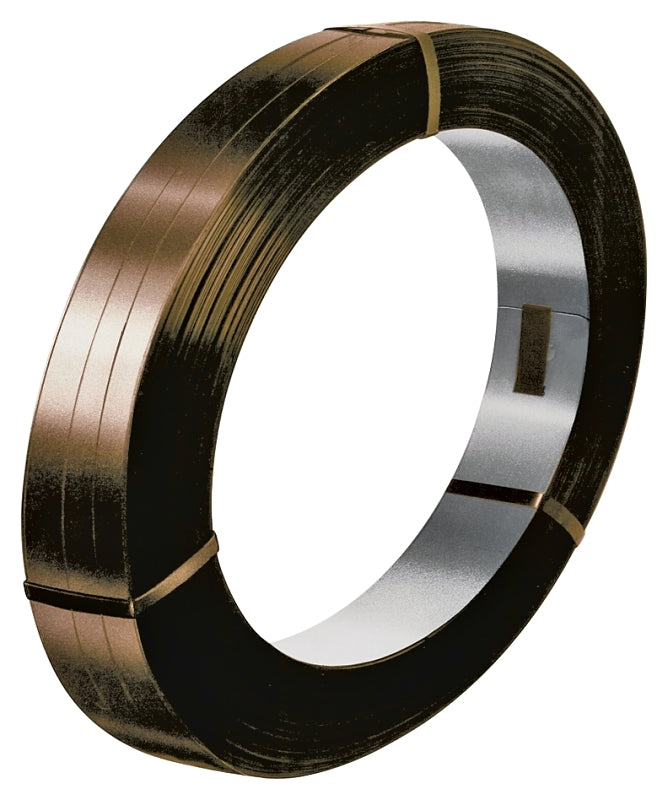 TransTech Signode ST-SSM85207 Regular-Duty Strapping Coil, 1710 ft L, 3/4 in W, 0.023 Thick, Steel, Brown