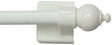 Kenney KN40344 Cafe Rod, 7/16 in Dia, 16 to 28 in L, Metal, White