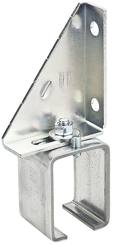 National Hardware N104-695 Box Rail Splice Bracket, 3-1/4 in W x 2 in D x 7-1/8 in H Dimensions, Steel, Galvanized, Pack of 2