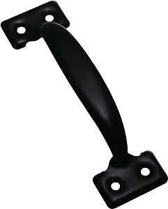National Hardware N116-830 Door Pull, Black, 1-1/2 in W, 1-3/8 in D, 5-3/4 in H, Steel