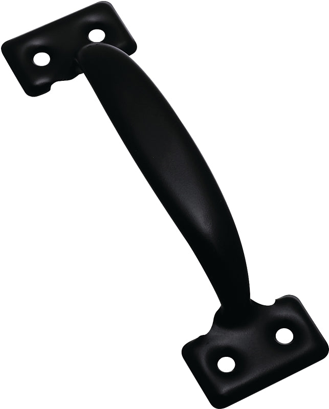 National Hardware N116-830 Door Pull, Black, 1-1/2 in W, 1-3/8 in D, 5-3/4 in H, Steel