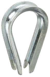 National Hardware 3232BC Series N176-818 Rope Thimble, 1-3/32 in Dia x 1-15/16 in L Dimensions, Steel, Zinc