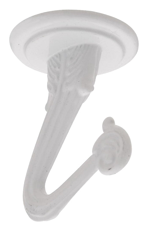 National Hardware V154 Series N249-573 Swag Hook, White, 30 lb, 2/PK
