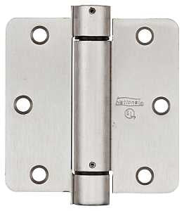 National Hardware N350-835 Spring Hinge, 3-1/2 in L Dimensions, Steel, Satin Nickel, For: Hinge Cutout and Fire Doors
