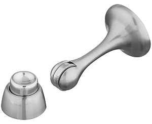 National Hardware N328-195 Door Stop, 1-3/4 in Dia Base, 3 in Projection, Die-Cast Zinc/Steel