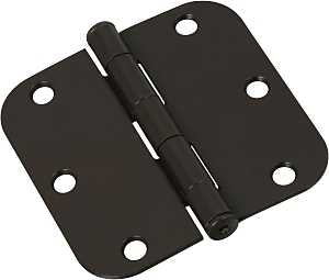 National Hardware N830-325 Door Hinge, 5/8 in Corner Radius, Steel, Oil-Rubbed Bronze, Full-Mortise