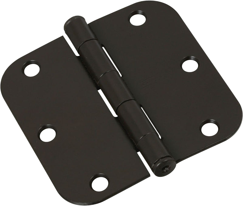 National Hardware N830-325 Door Hinge, 5/8 in Corner Radius, Steel, Oil-Rubbed Bronze, Full-Mortise
