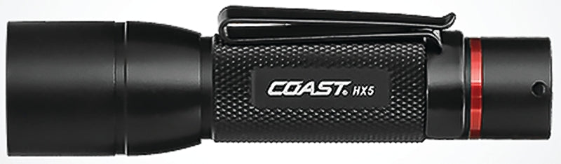 Coast 20769 Slide Focus Flashlight, AA Battery, Alkaline, Lithium-Ion Battery, LED Lamp, 180 Lumens, Flood to Spot Beam