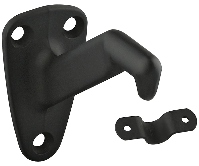 National Hardware N330-738 Handrail Bracket with Strap, 250 lb, Die-Cast Zinc, Oil-Rubbed Bronze, 1/PK