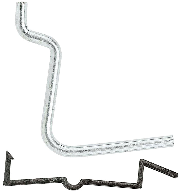 National Hardware N180-005 Series Peg Hook, 2-1/2 in W x 1-7/8 in H Dimensions, 2-1/2 in, 1/8, 1/4 in Opening, Steel