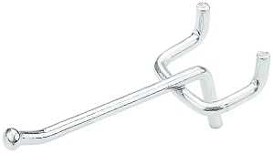 National Hardware N180-009 Series Peg Hook, 2 in L x 1 in W Dimensions, 2 in, 1/8, 1/4 in Opening, Steel, Zinc, 4/PK