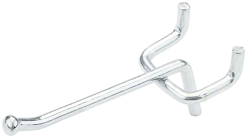 National Hardware N180-009 Series Peg Hook, 2 in L x 1 in W Dimensions, 2 in, 1/8, 1/4 in Opening, Steel, Zinc, 4/PK