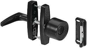 National Hardware V1307 Series N178-798 Knob Latch, Black, Zinc, 5/8 to 1-3/8 in Thick Door