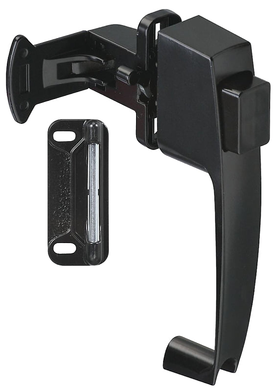 National Hardware V1316 Series N178-350 Pushbutton Latch, Black, 1-3/4 in Hole Spacing, Zinc, 5/8 to 2 in Thick Door