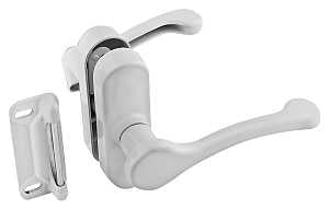 National Hardware V1320 Series N262-196 Lever Latch, White, 1-3/4 in Hole Spacing, Zinc, 3/4 to 2 in Thick Door